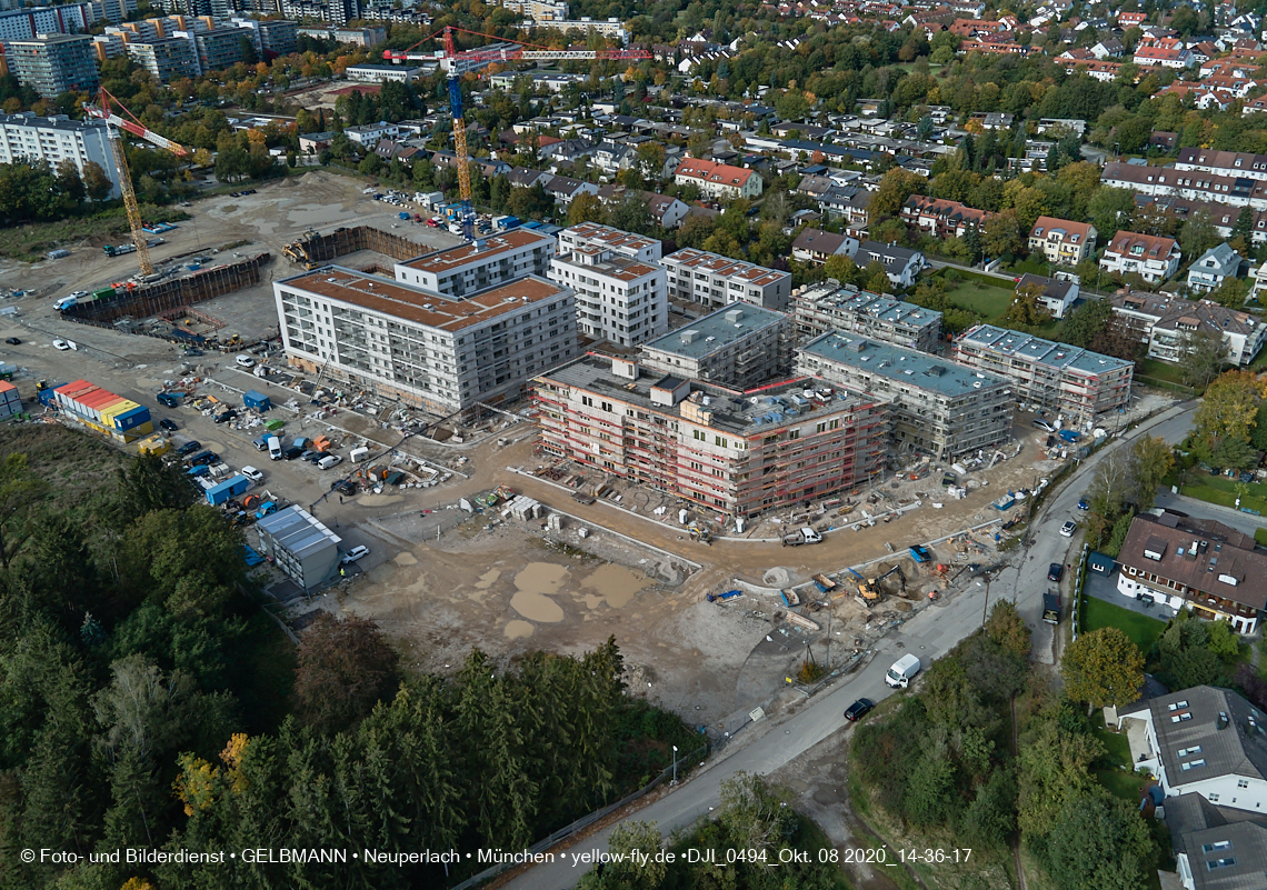 08.10.2020 - Baustelle Alexisquartier und Umgebung in Neuperlach